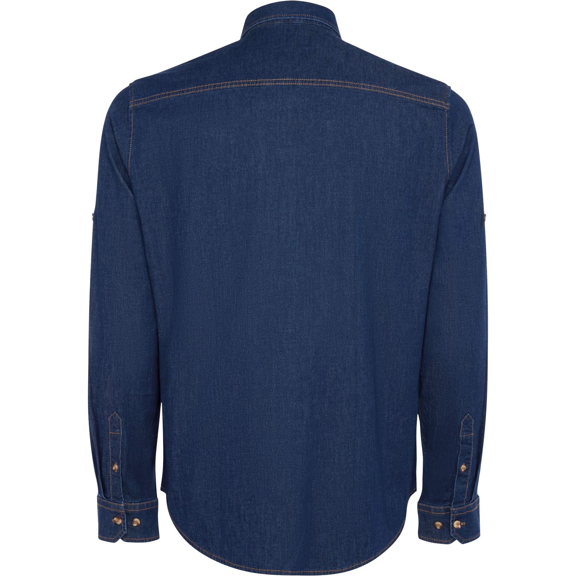 Long-sleeved denim shirt